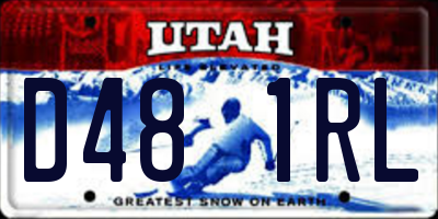 UT license plate D481RL