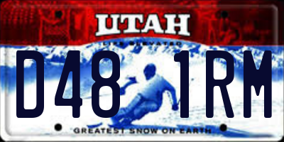 UT license plate D481RM