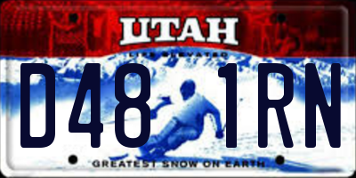 UT license plate D481RN