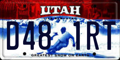 UT license plate D481RT
