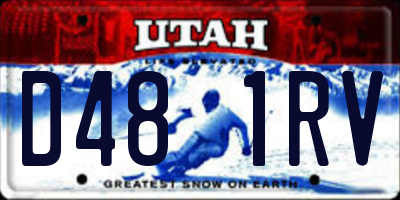 UT license plate D481RV