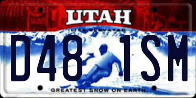 UT license plate D481SM
