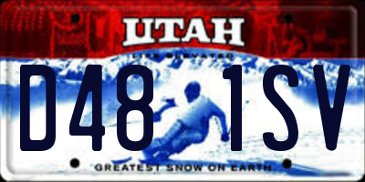 UT license plate D481SV