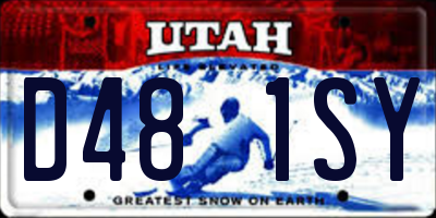UT license plate D481SY