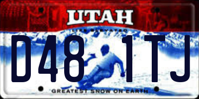 UT license plate D481TJ
