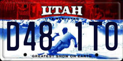 UT license plate D481TO