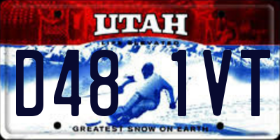 UT license plate D481VT
