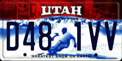 UT license plate D481VV
