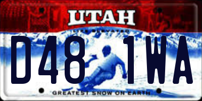 UT license plate D481WA