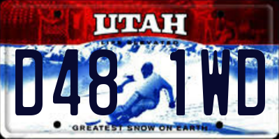UT license plate D481WD