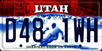 UT license plate D481WH