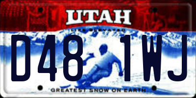 UT license plate D481WJ