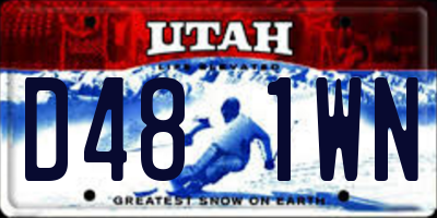 UT license plate D481WN
