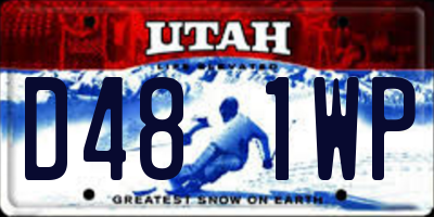 UT license plate D481WP