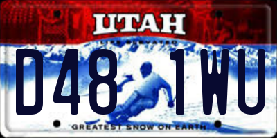 UT license plate D481WU