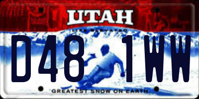 UT license plate D481WW