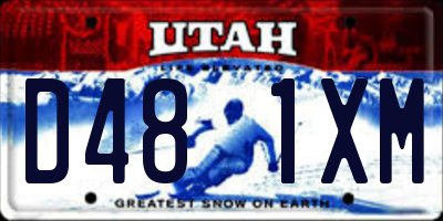 UT license plate D481XM