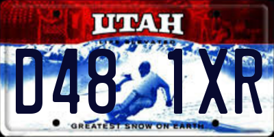 UT license plate D481XR