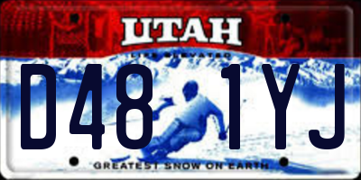 UT license plate D481YJ