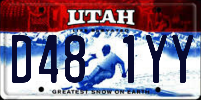 UT license plate D481YY