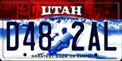 UT license plate D482AL