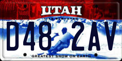 UT license plate D482AV