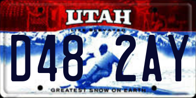 UT license plate D482AY
