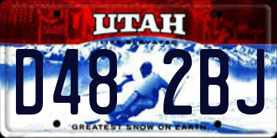 UT license plate D482BJ