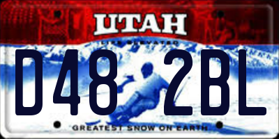 UT license plate D482BL