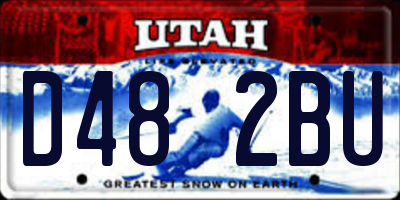 UT license plate D482BU