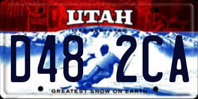 UT license plate D482CA
