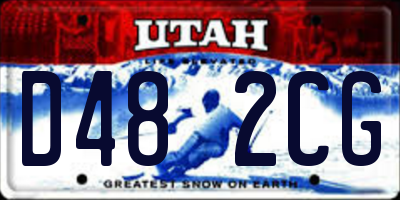 UT license plate D482CG
