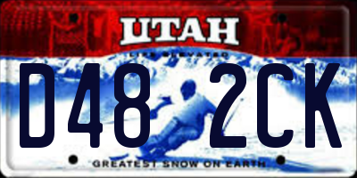 UT license plate D482CK