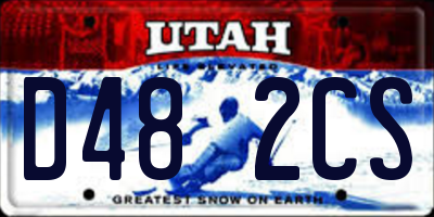 UT license plate D482CS
