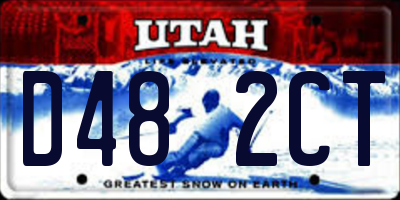 UT license plate D482CT
