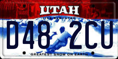 UT license plate D482CU