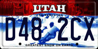 UT license plate D482CX