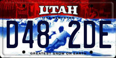 UT license plate D482DE