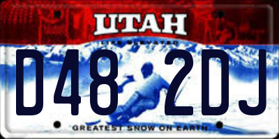 UT license plate D482DJ