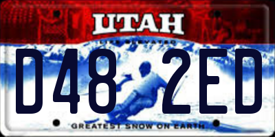 UT license plate D482ED