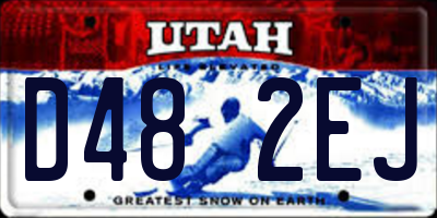 UT license plate D482EJ