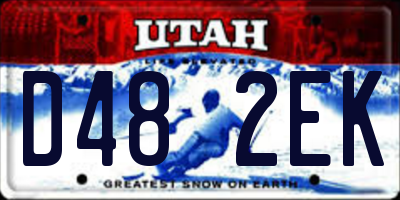 UT license plate D482EK
