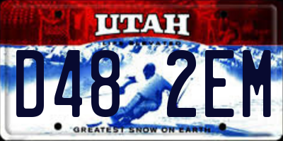 UT license plate D482EM
