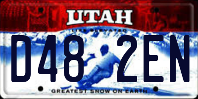 UT license plate D482EN