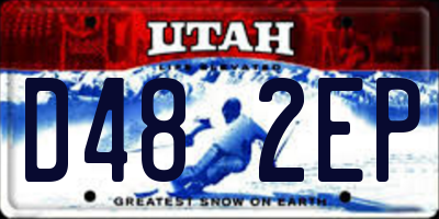 UT license plate D482EP