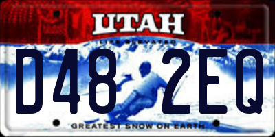 UT license plate D482EQ