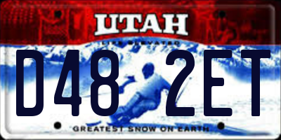 UT license plate D482ET