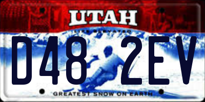 UT license plate D482EV