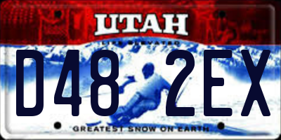 UT license plate D482EX