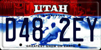 UT license plate D482EY